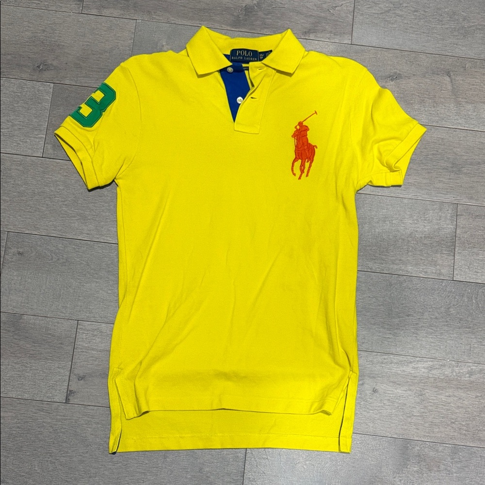 Ralph Lauren Yellow Polo with Blue Accents